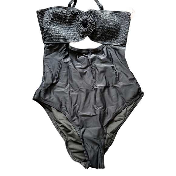 NWT Charmo | Black Round-Keyhole Cutout One-Piece - XL - Picture 6 of 7